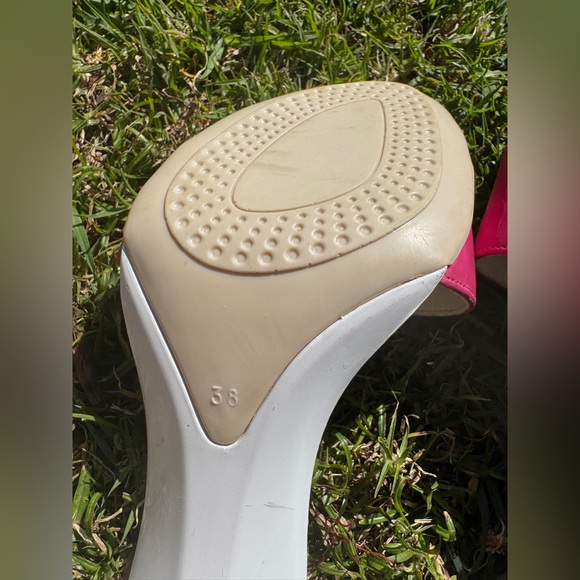 Y2K Vintage Hot Pink Charles David 4 Inch Stiletto Mule Sz 38 - Picture 6 of 8